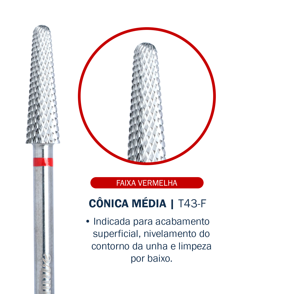 Broca Cônica Média – T43-F - Tungstênio | Bluwe