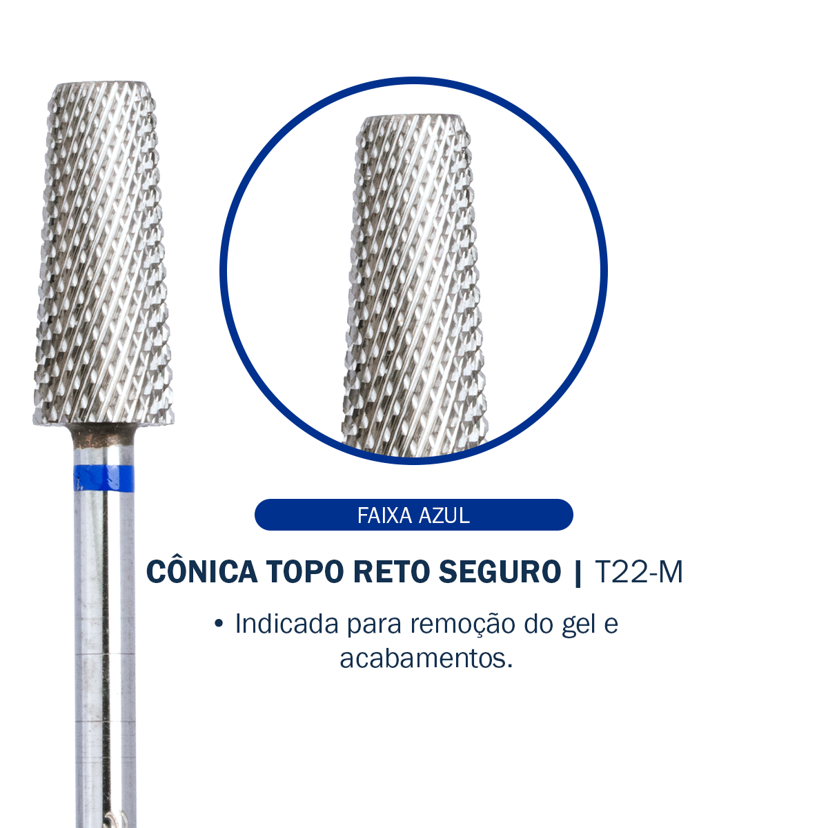 Broca Cônica Topo Reto Seguro – T22-M - Tungstênio | Bluwe