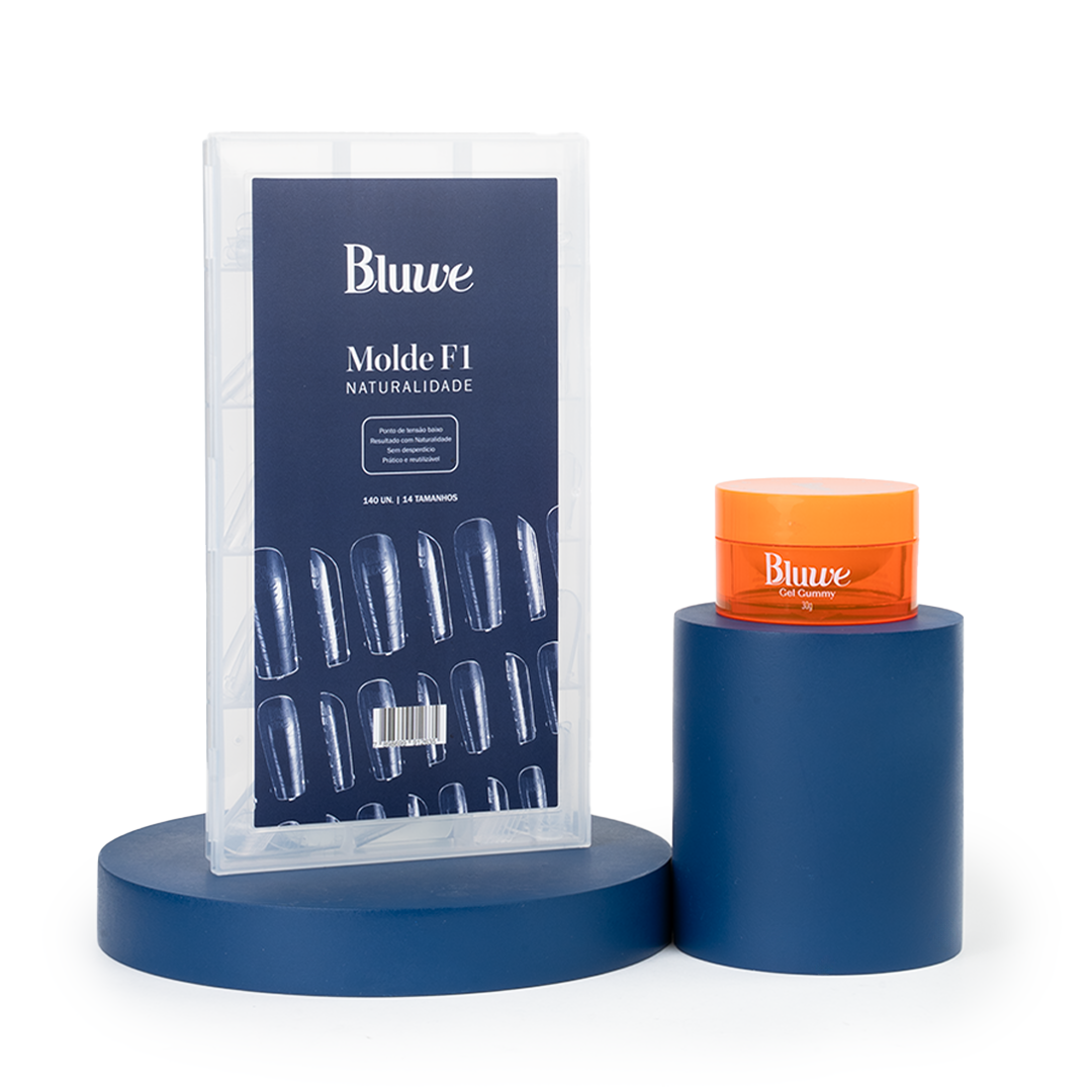 Kit Naturalidade Brasileira: Molde F1 + 2 Géis Gummys Cream Bege