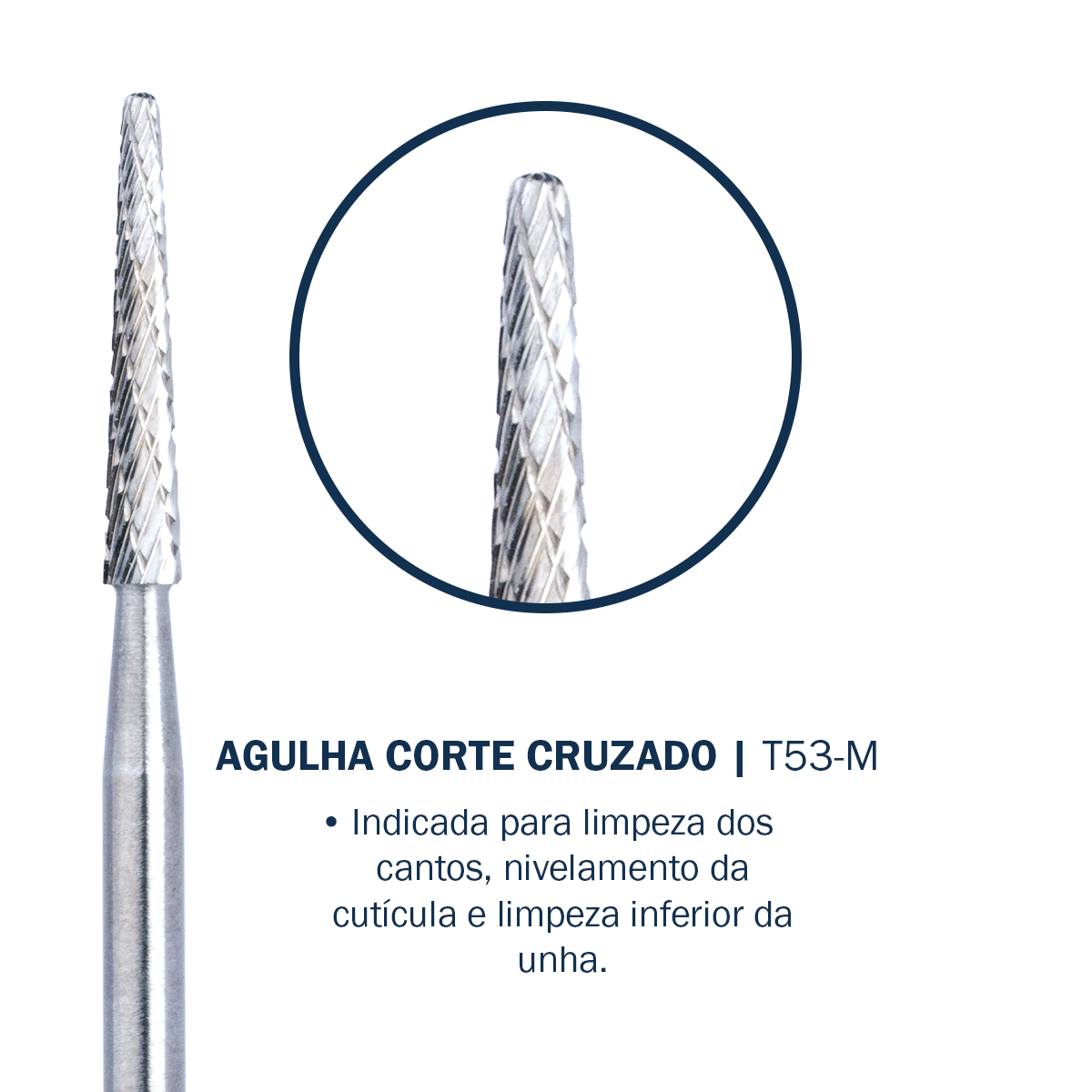 Broca Agulha Corte Cruzado – T53-M - Tungstênio | Bluwe