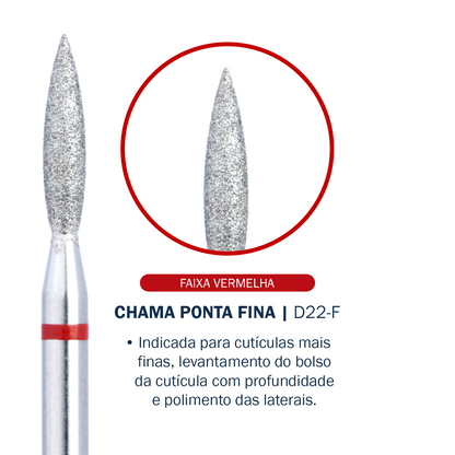 Broca Chama Ponta Fina – D22-F - Diamantada | Bluwe