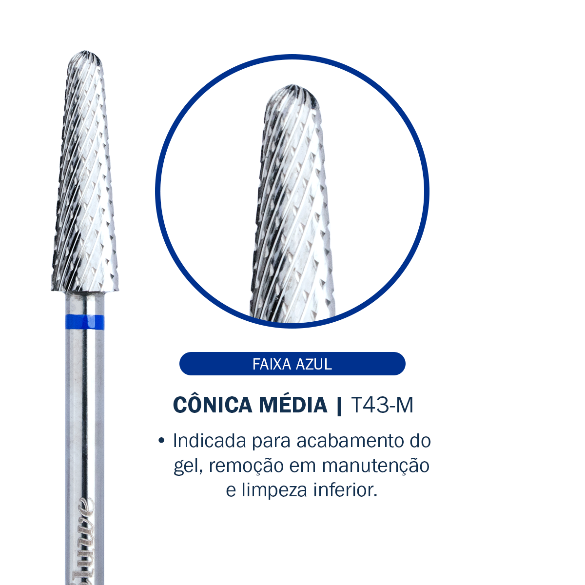 Broca Cônica Média – T43-M - Tungstênio | Bluwe