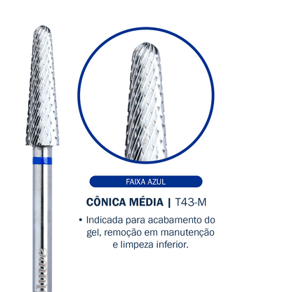 Broca Cônica Média – T43-M - Tungstênio | Bluwe