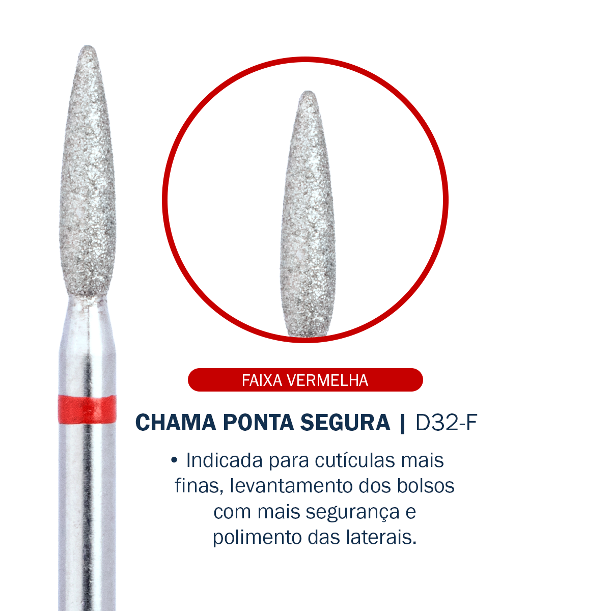 Broca Chama Ponta Segura – D32-F - Diamantada | Bluwe