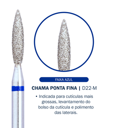Broca Chama Ponta Fina – D22-M - Diamantada | Bluwe
