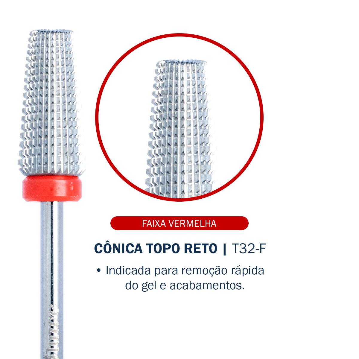 Broca Cônica Topo Reto – T32F - Tungstênio | Bluwe