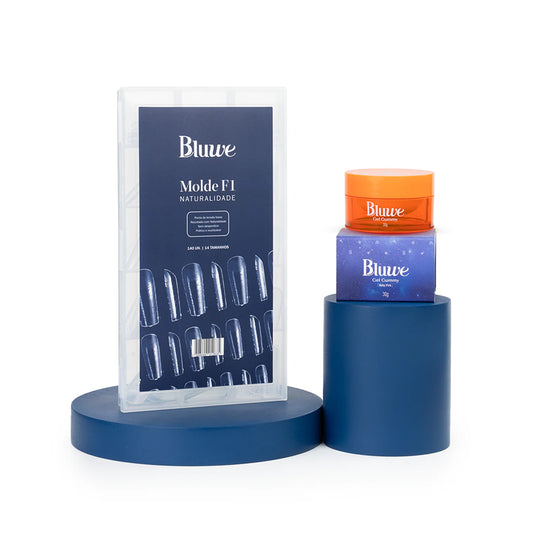 Kit Naturalidade Brasileira: Molde F1 + 2 Géis Gummys (Baby Pink + Cream Bege)