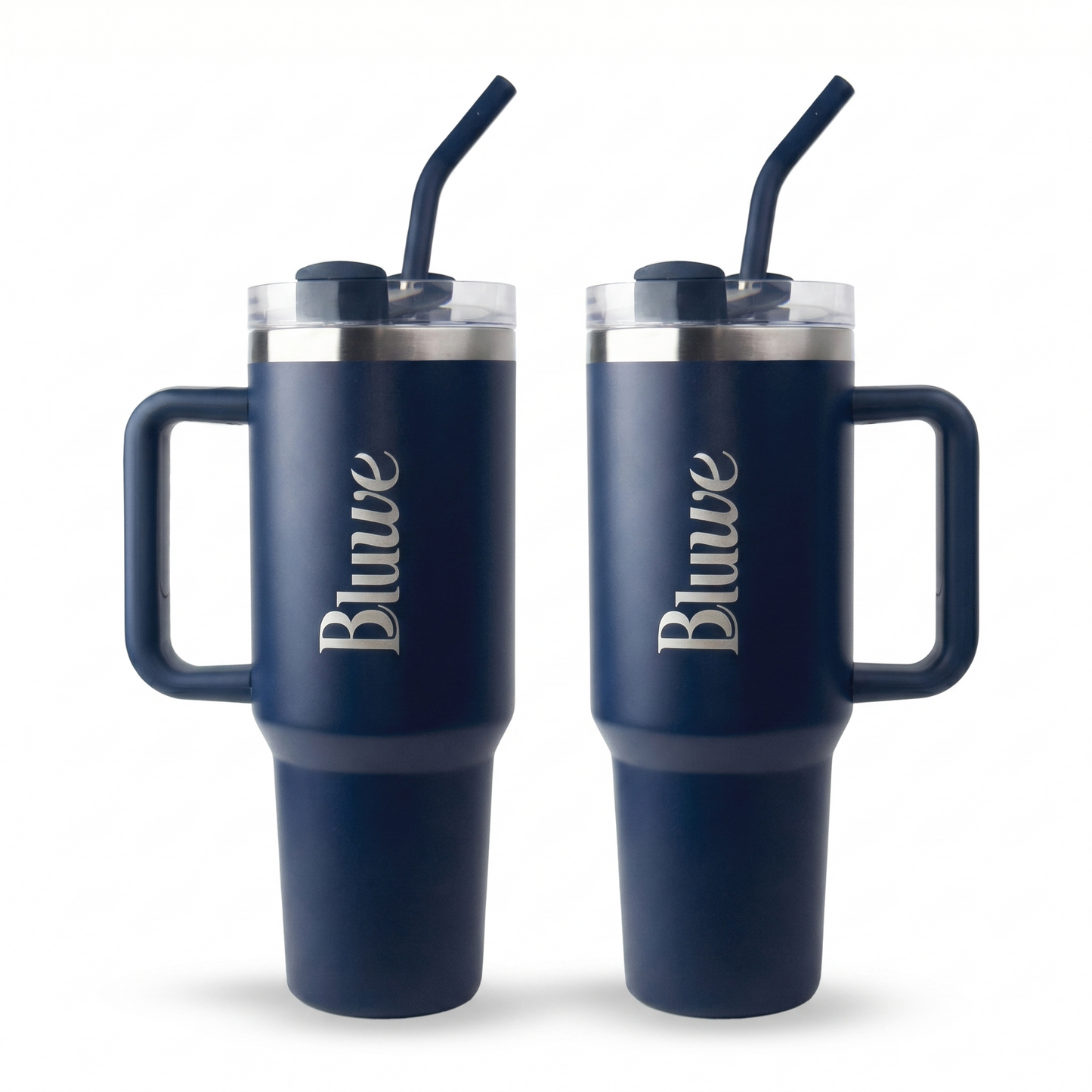 Combo: 2 Copos Térmico Bluwe 1,2 l com canudo inox