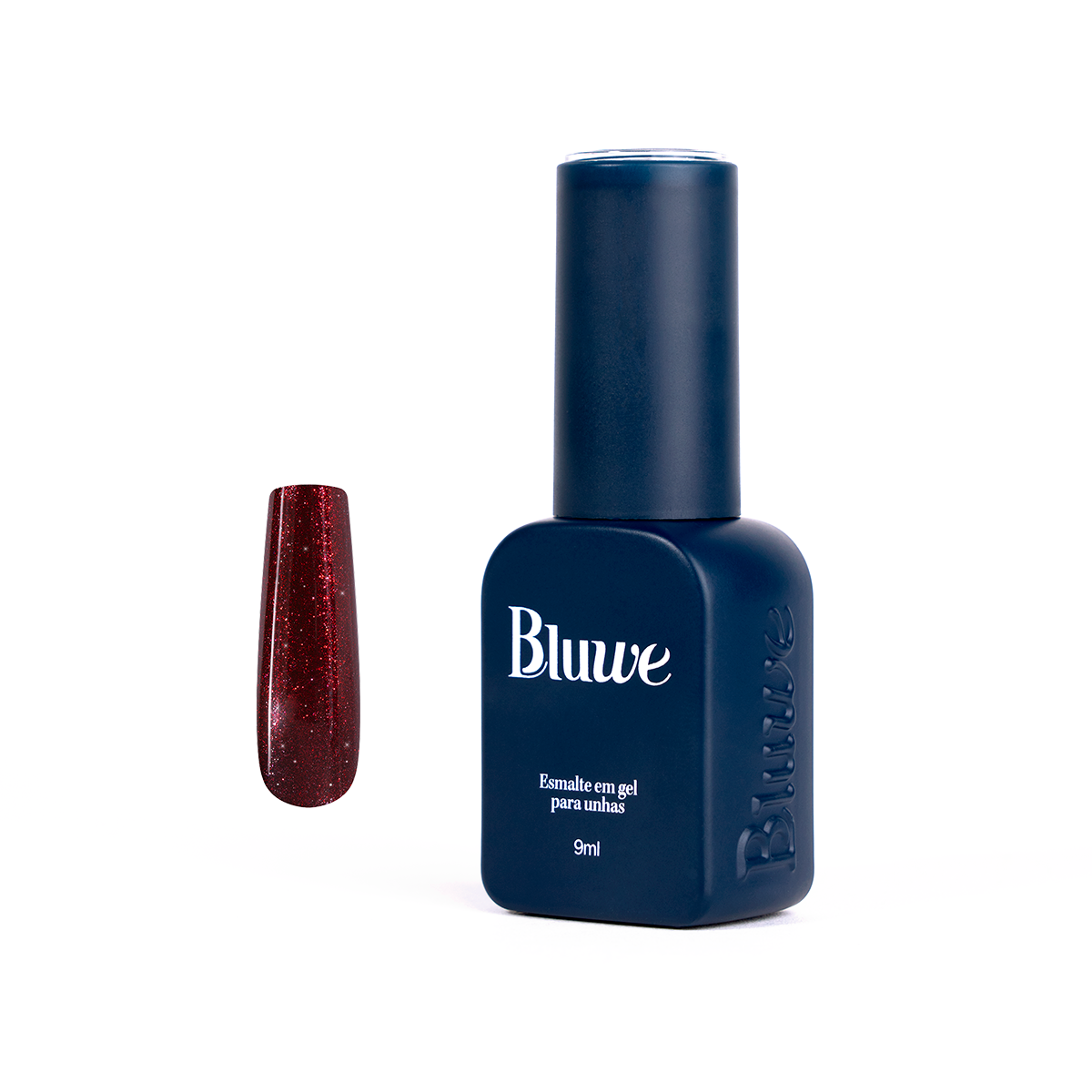 Esmalte em Gel Bluwe Bordô Shine 9ml