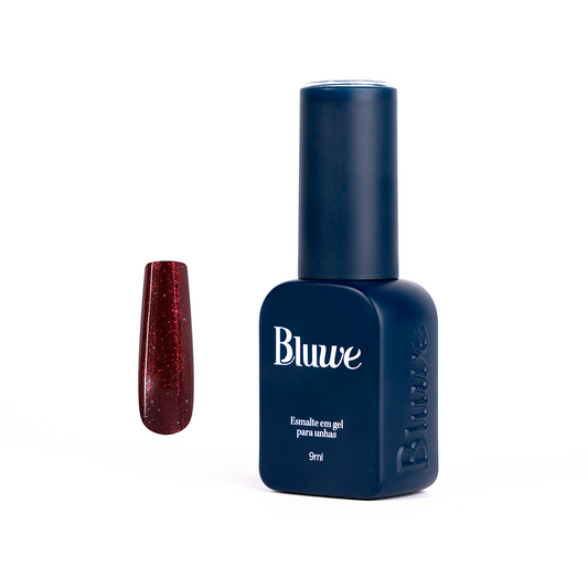 Esmalte em Gel Bluwe Bordô Shine 9ml