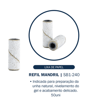Refil Mandril - SB1-240 - Lixa de Papel | Bluwe