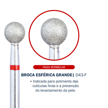 Broca Esférica Grande – D43-F - Diamantada | Bluwe