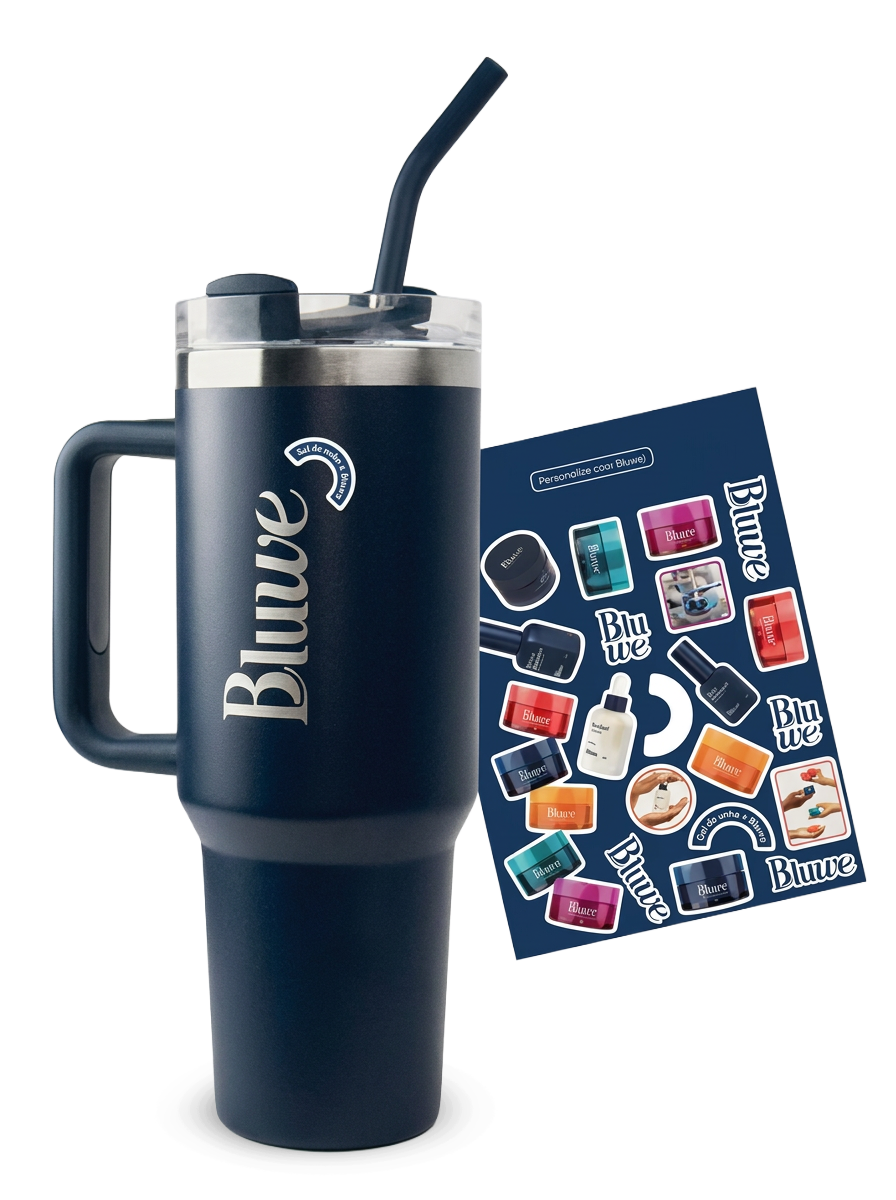Copo Térmico Bluwe 1,2 l com canudo inox