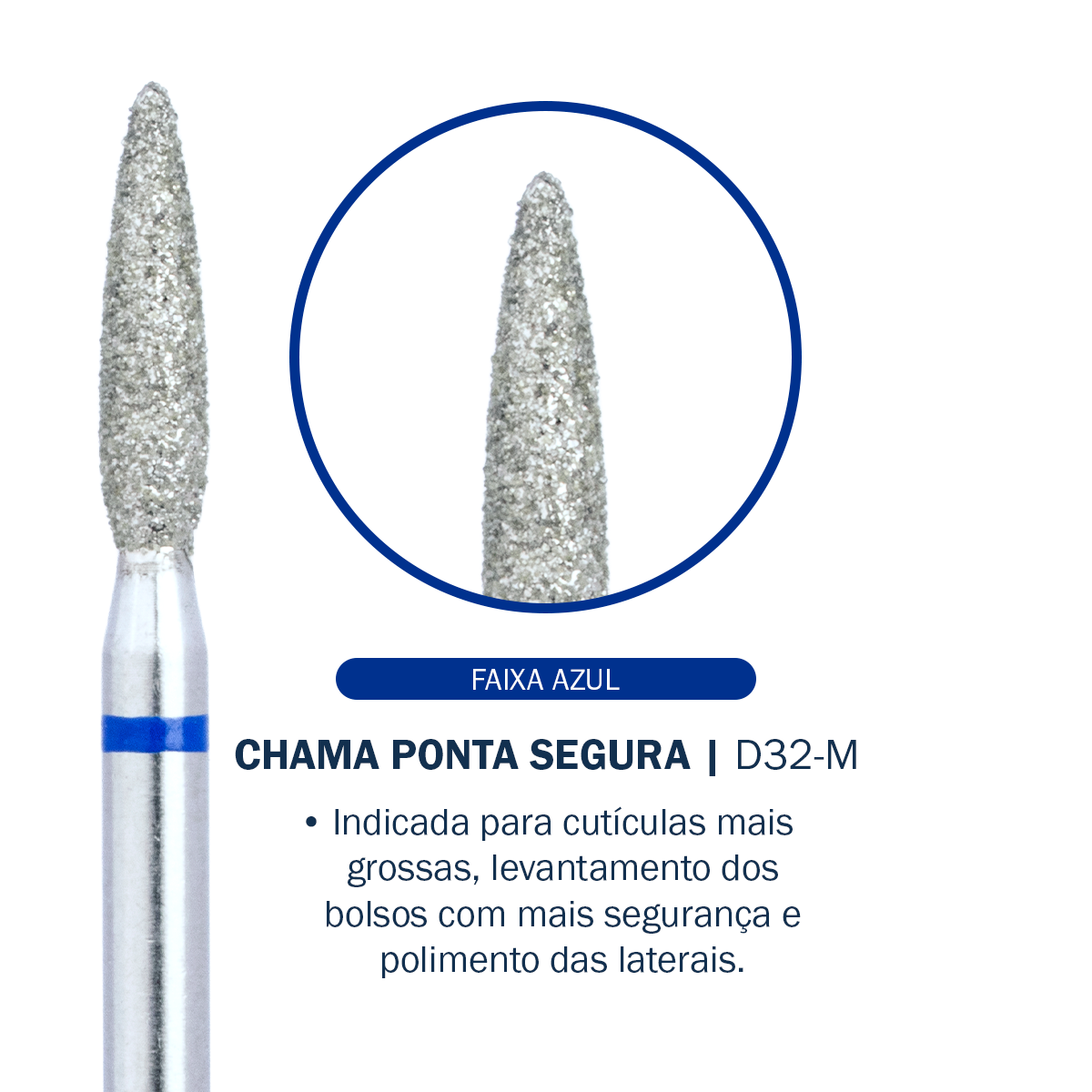 Broca Chama Ponta Segura – D32-M - Diamantada | Bluwe