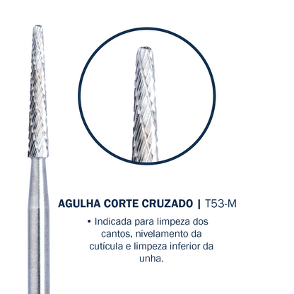 Broca Agulha Corte Cruzado – T53-M - Tungstênio | Bluwe