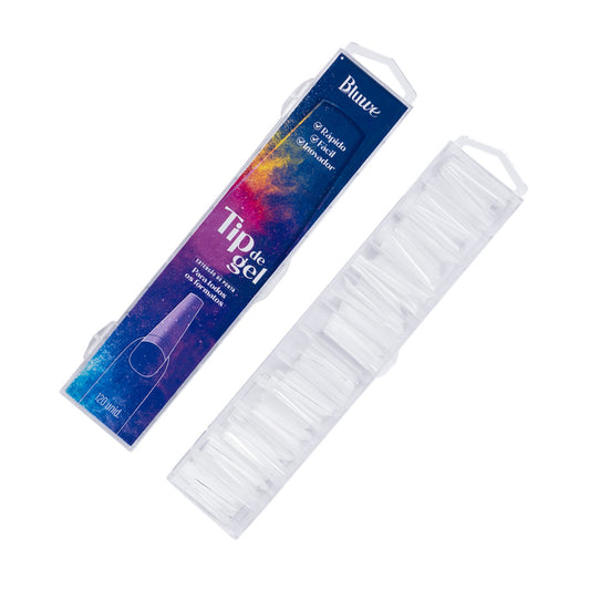 Caixa aberta da Tip de Gel em fundo branco